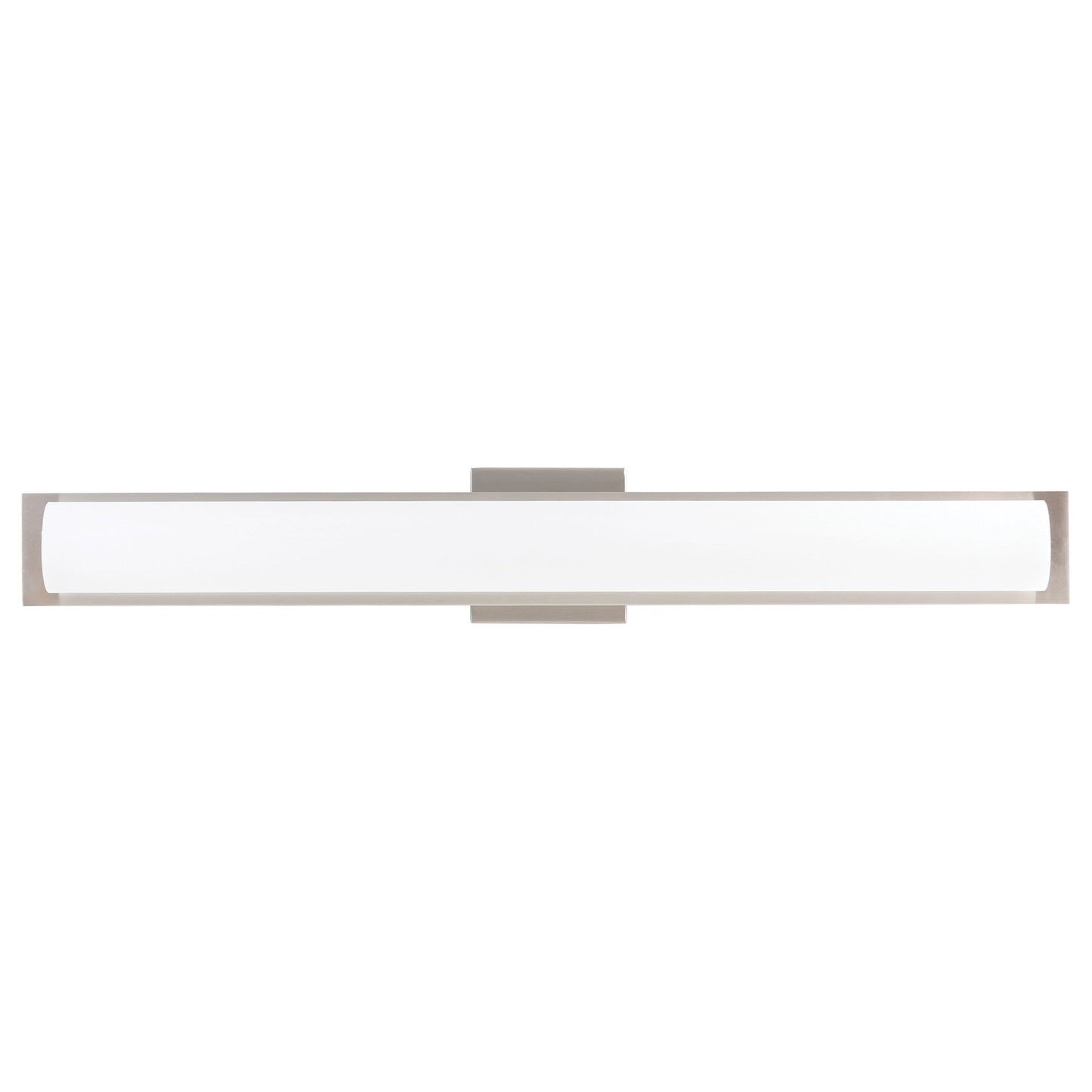 30"W Brushed Nickel Vanity Light with Frosted Glass Shade & Integrated LED