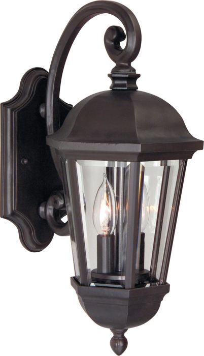 Britannia 2 Light Small Outdoor Wall Mount in Oiled Bronze Outdoor