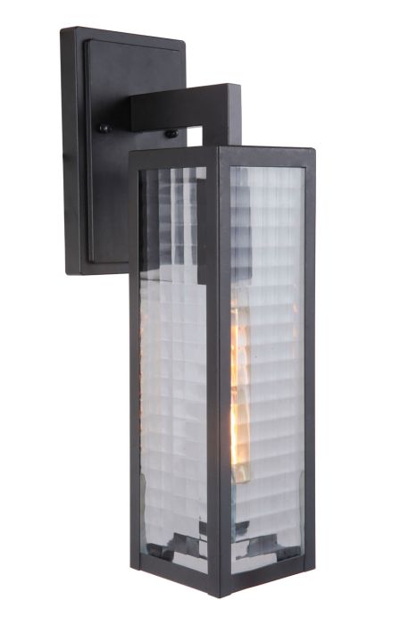 Deka 1 Light Medium Outdoor Wall Mount in Midnight