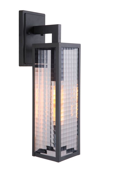 Deka 1 Light Large Outdoor Wall Mount in Midnight