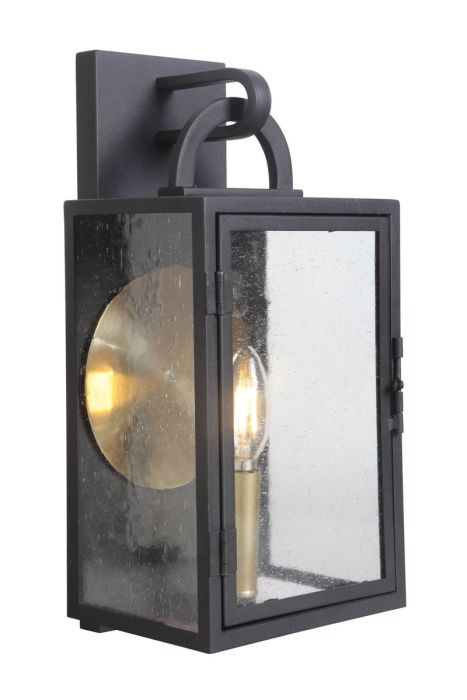 Wolford 1 Light Small Outdoor Wall Mount in Textured Black