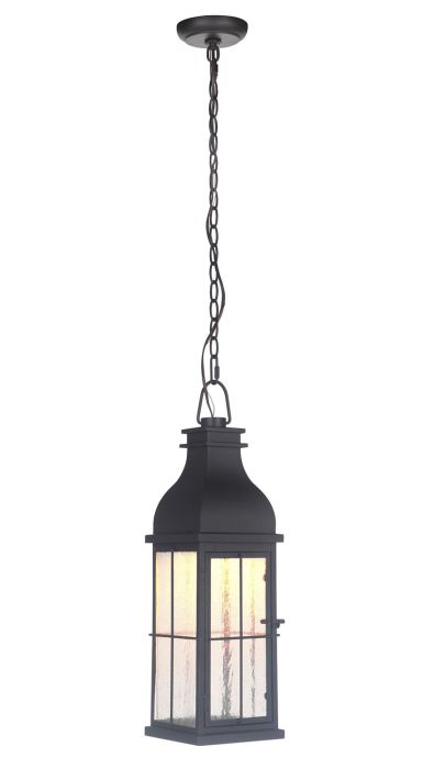 Vincent 1 Light Medium LED Outdoor Pendant in Midnight