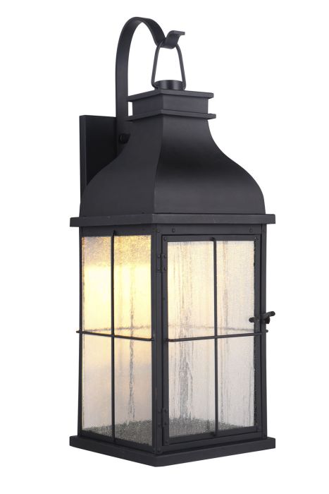 Vincent 1 Light Large LED Outdoor Wall Mount in Midnight