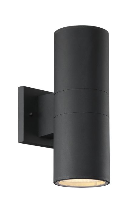 Pillar 1 Light Up/Down Outdoor LED Wall Mount in Textured Black