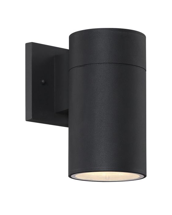 Pillar 1 Light Outdoor LED Wall Mount in Textured Black