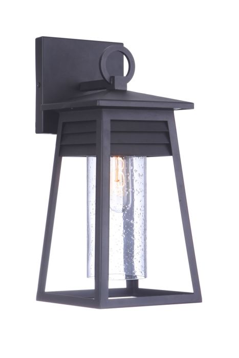 Becca 1 Light Small Outdoor Wallmount in Textured Black