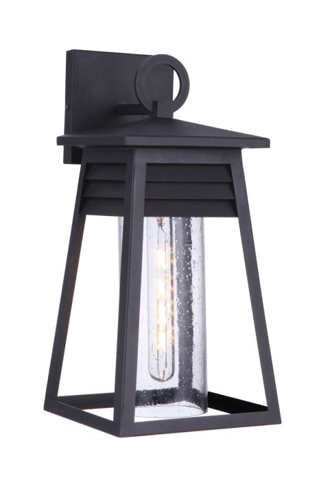Becca 1 Light Medium Outdoor Wall Mount in Textured Black