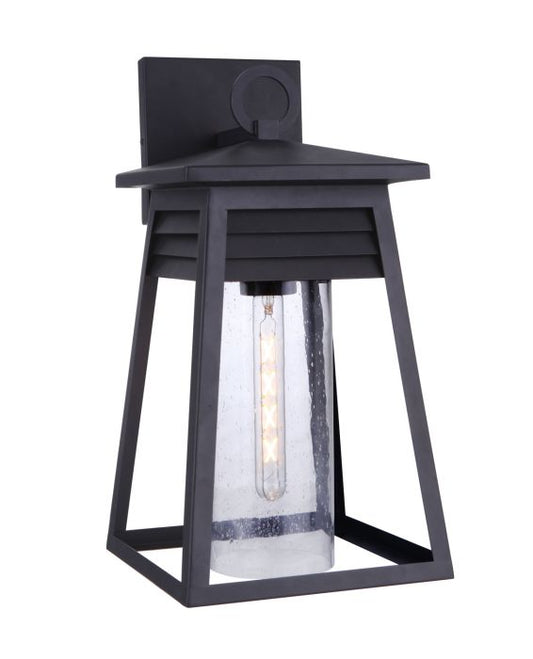 Becca 1 Light Large Outdoor Wall Mount in Textured Black