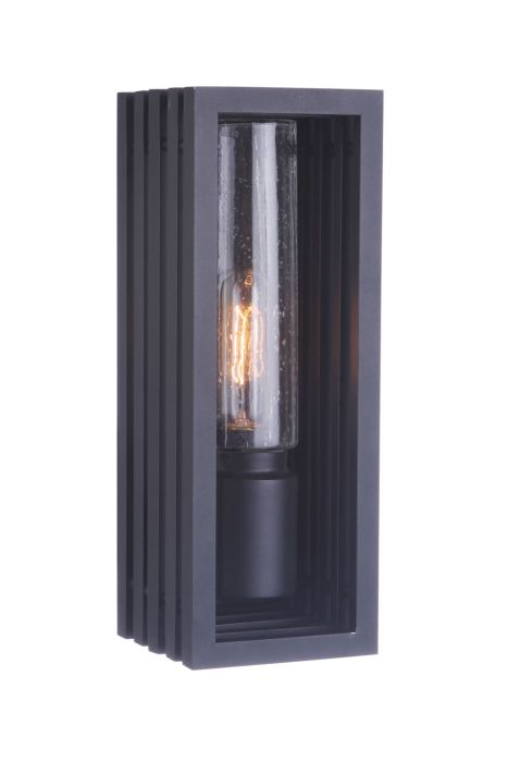 Carmel 1 Light Small Outdoor Wall Mount in Textured Black