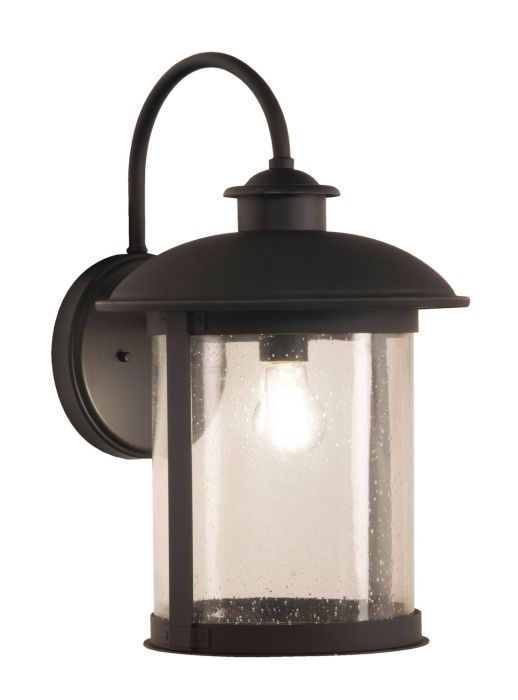 O'Fallon 1 Light Large Outdoor Wall Mount in Dark Bronze Gilded