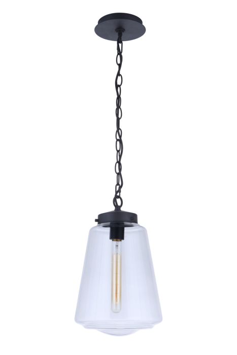 Laclede 1 Light Large Outdoor Pendant in Midnight