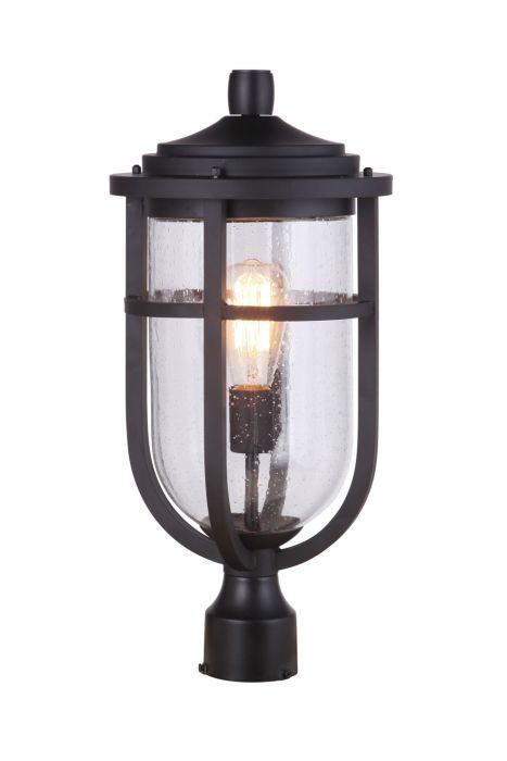 Voyage 1 Light Outdoor Post Mount in Midnight