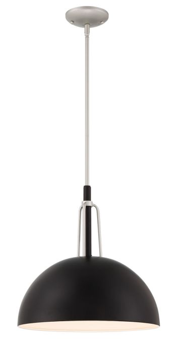 Kahn 1 Light Outdoor Pendant in Midnight/Satin Aluminum