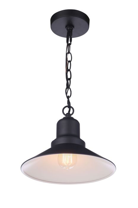 Singleton 1 Light 11" Outdoor Pendant in Midnight