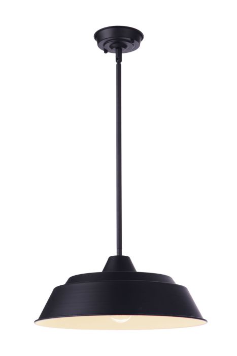 Landmark 1 Light 15" Outdoor Pendant in Midnight