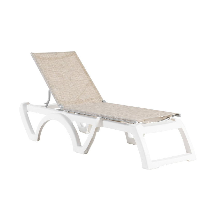 Jamaica Beach Chaise Lounge-Straw