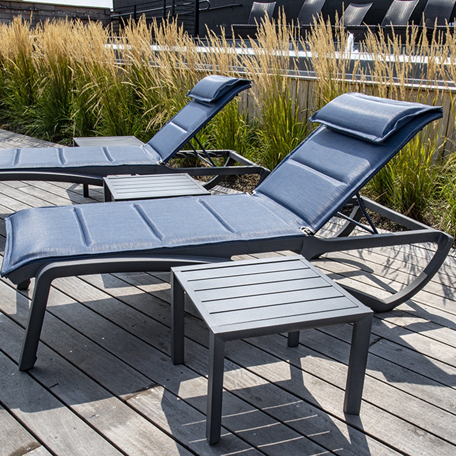 Sunset Comfort Chaise Lounge-Madras Blue