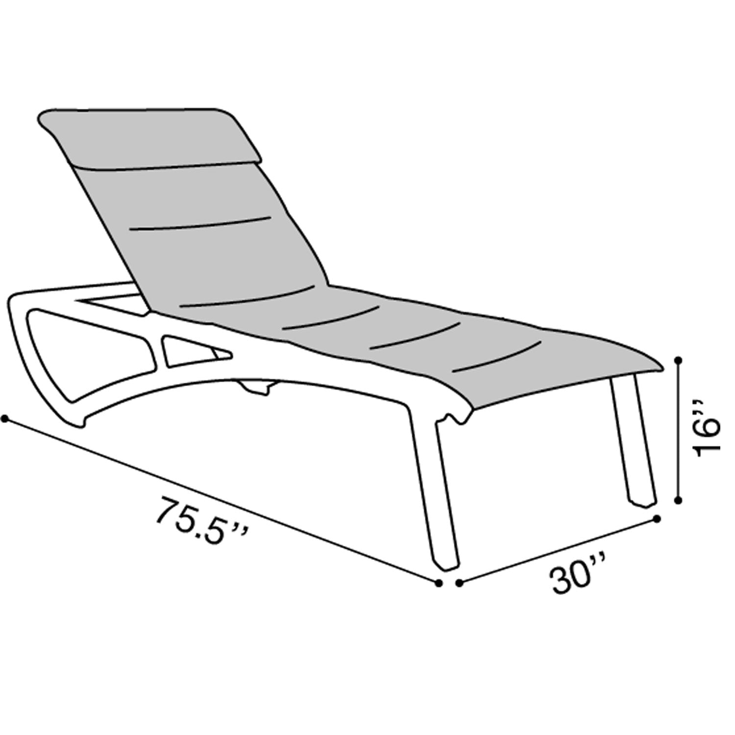 Sunset Comfort Chaise Lounge-Madras Blue
