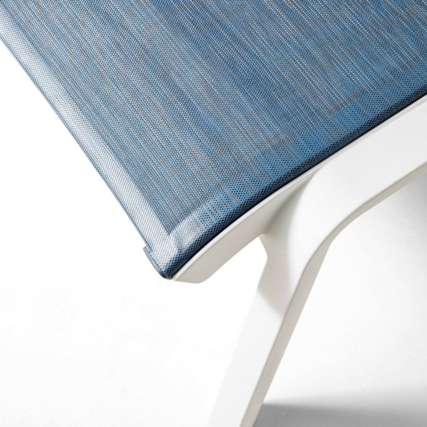 Sunset Chaise Lounge Madras Blue Glacier White
