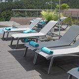 Sunset Chaise Lounge Solid Gray Platinum Gray