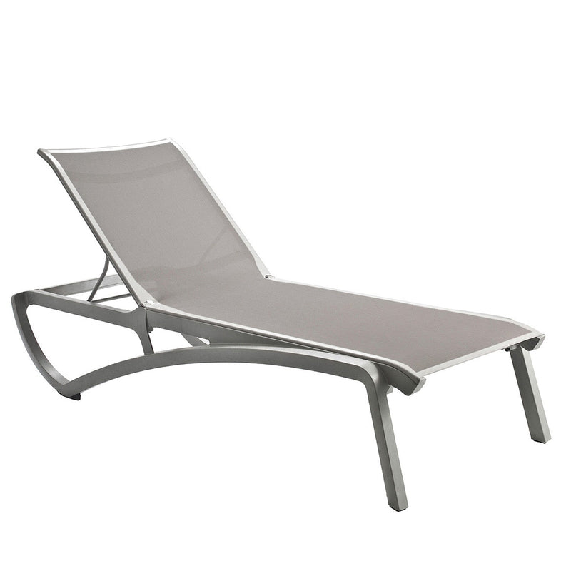 Sunset Chaise Lounge Solid Gray Platinum Gray