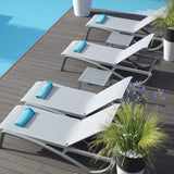 Sunset Chaise Lounge Solid Gray Platinum Gray