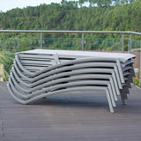 Sunset Chaise Lounge Solid Gray Platinum Gray