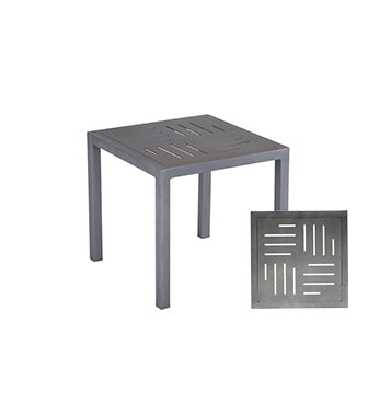 Estancia 18 inch Aluminum Square Cocktail Table