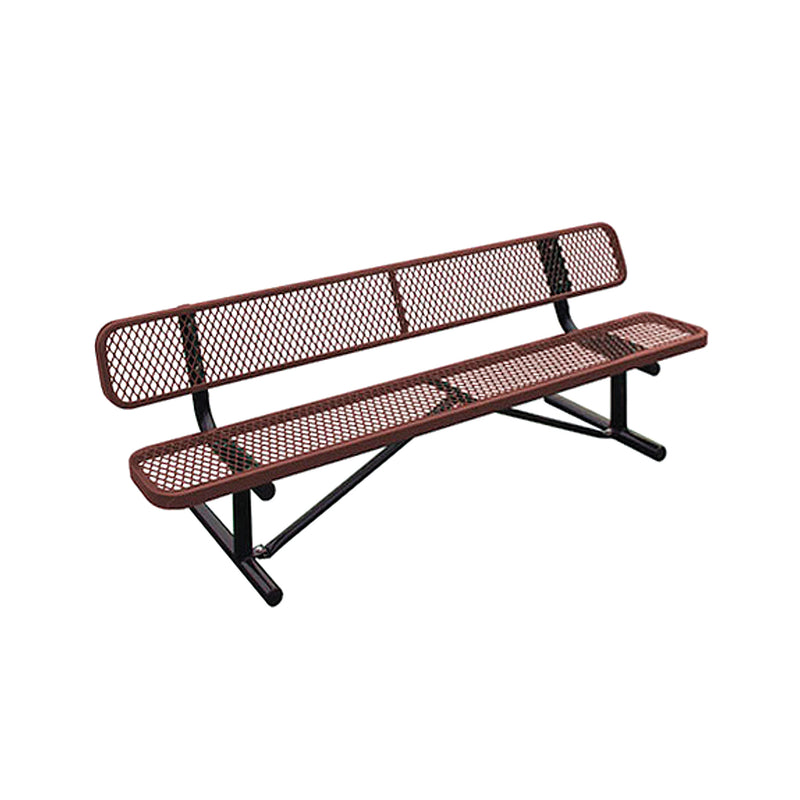 Expanded Metal Bench with Back