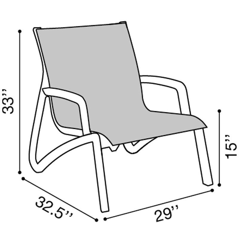 Sunset Lounge Chair - Solid Gray