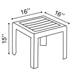 Bahia 16"x16" Low Table