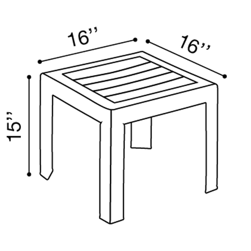 Bahia 16"x16" Low Table