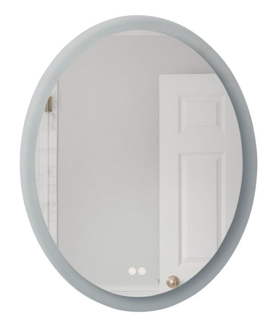 30" x 24" x 1.8" Oval LED Mirror, defogger and dimmer, 3000K/4000K/5000K