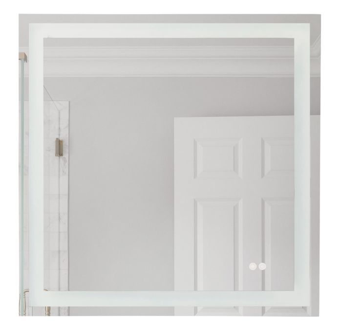 30" x 30" x 1.9" Square LED Mirror, defogger and dimmer, 3000K/4000K/5000K