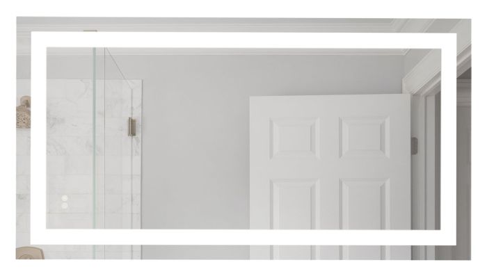 60" x 32" x 1.8" Rectangle LED Mirror, defogger and dimmer, 3000K/4000K/5000K