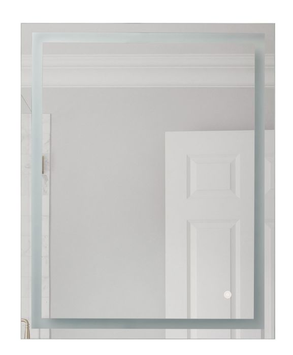 30" x 24" x 1.4" Rectangular LED Mirror, defogger and dimmer, 3000K