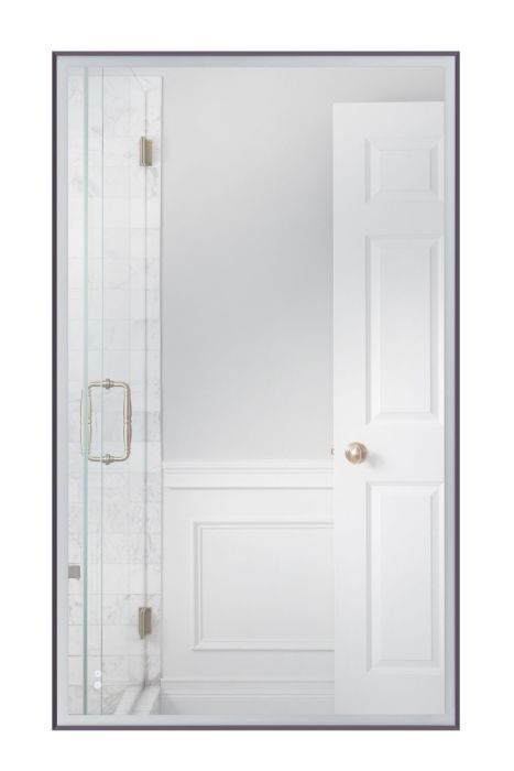 60" x 36" Rectangle Black Framed LED Mirror