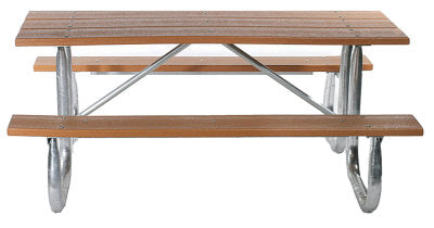 Picnic Table Recycled Plastic w/ galvanized base