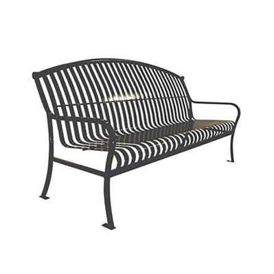 Powder Coated Metal Plaza Arch Bench