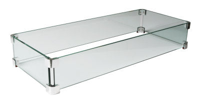 Rectangular Glass Fire Guard