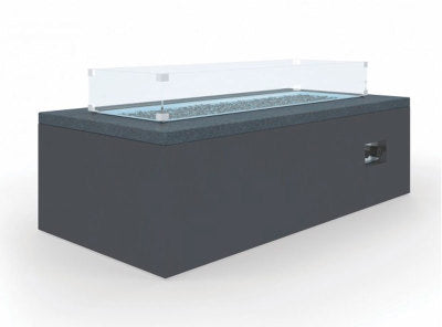 Remington Rectangular Fire Table with Honed Granite Top
