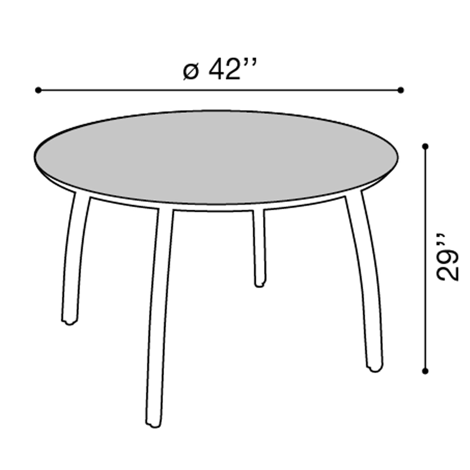 Sunset 42" Round Table