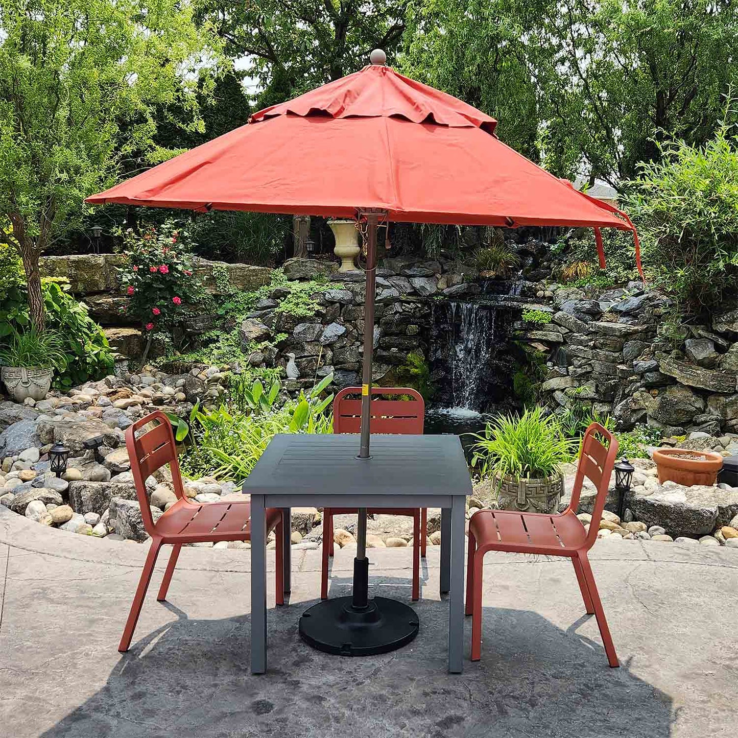 35 lb Umbrella Base with 10" Stem - Black