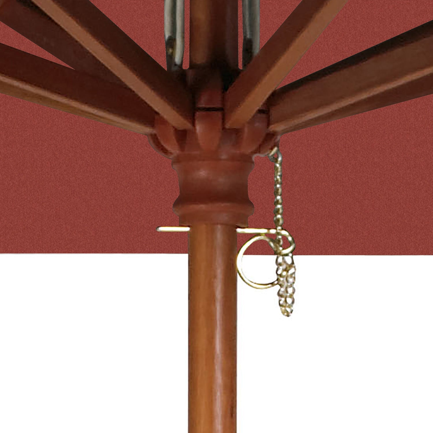 9' Wooden Market Umbrella